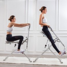 [파인스토리]가정용 홈트 승마운동기구 다기능 피트니스 접이식 운동기구 홈트레이닝, 하얀색, 100x52x111Cm