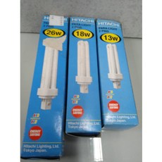 HITACHI 日立 FDX 13W 18W 26W 2P 斜腳 PL-C省電燈泡螢光 庫存出清, 1個, 18W,自然光4000K 庫存品髒污有瑕疵