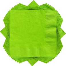 키위 그린 2겹 런치 종이 냅킨 - 16.5cm x 16.5 Kiwi Green 2-Ply Lunch Paper Napkins - 6.5" x 6.5" (Pack of 40) -, 1개, 녹색