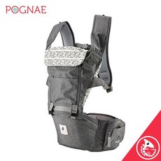 POGNAE No.5 Plus Light 三合一輕量機能嬰兒揹帶【金寶貝】揹帶 揹巾 背帶, 經典東京灰