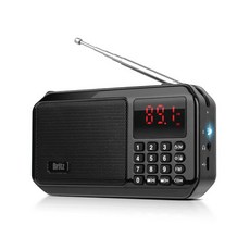브리츠 휴대용 라디오 MP3 블루투스 스피커, 블랙, BZ-LV980