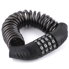 다실 절단방지 간편잠금 자전거 자물쇠, 1개, 블랙