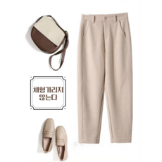 진진 여성용 겨울 정장 기모 밴딩팬츠