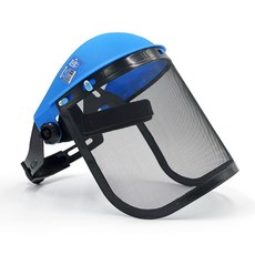 SIIPOS 시포스 보안면 예초기 안면 보호구 제초 벌초 작업 망사 얼굴 보호대 안전 보호면 F01, 블루, 1개