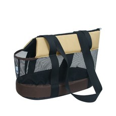 강아지 이동장 숄더백 손잡이 통기성 여름 가을 산책, S (3kg 미만), 122개, 브라운 (봄/여름)