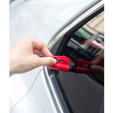 차량용 비상탈출 망치 주차번호판 안전벨트커터, 레드, 1개