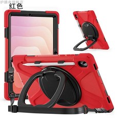 탭 s 울트라 어깨끈 거치대 그립 회전 케이스 스트랩, 1개, E. 레드+어깨끈