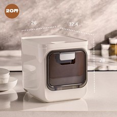 密封防潮米箱 儲糧桶 13L, 白色, 1個