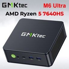 GMKtec M6 울트라 미니 PC AMD Ryzen 5 7640HS DDR5 M2 2280 SSD Win11 Pro USB4 25G LAN WiFi6E BT52 데스, 01 Ryzen 5 7640HS, 03 유럽 ​​연합, 02 DDR5 64GB 1TB SSD