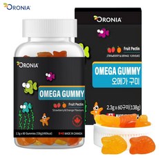 캐나다 과일펙틴 어린이오메가3 키즈오메가3 구미 젤리, 1개, 60정