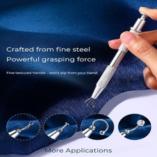 4 갈래 홀더 다이아몬드 클로 핀셋 BGA 칩 픽업용 소형 부품 미세한 물체 IC 칩 전자 부품용, 06 silvery 1PCS