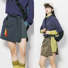 아웃도어 여성 미디 스커트 A라인 산악 스타일 다용도 스포츠 스커트 노출 방지 우산형 퀼로트팬츠