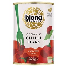 영국 바이오나 Biona Chilli Beans 칠리 빈 통조림 캔, 395g, 3개