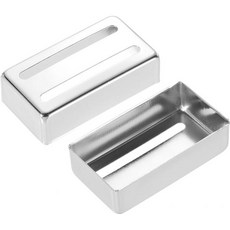 패티킬 기타 픽업 커버 2 슬롯 더블 코일 황동 전기 실버 팩, 1개