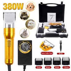 380W 고출력 전기 클리퍼 가정용 애완 동물 모피 트리머 고양이 헤어 개 양모 트리밍 도구 카펫 터프팅 토끼, 220V EU plug, As shown, 1개