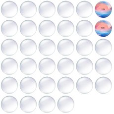 SpisoHdx 20팩 1.2X1.6인치 크리스탈 클리어 유리 돔 카보숑 - 보석 제작 공예 용품을 위한 타원형 플랫 백(30mmX40mm)