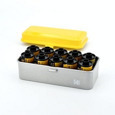 KODAK 120/135 필름 케이스 - 120개 8롤 / 35mm 10롤 필름을 분류하고 보호하는 레트로 스틸 (블랙) (필름은 포함되지 않음) 381521, Yellow