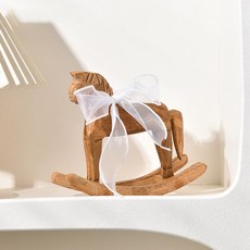 손조각 원목 레트로 흔들목마 데스크탑 기념 장식품, Zhbj17458