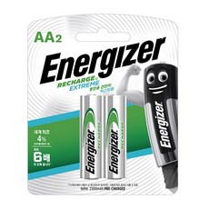 에너자이저 충전건전지 AA Ni MH 2300mAh 2개입, 1개