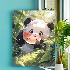 다솜이네 DIY 명화그리기 판다 유화 세트 30 x 40cm, 판다18, 1개