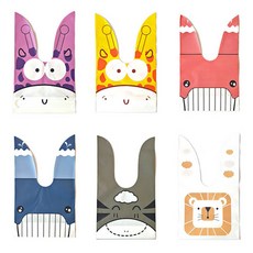 동물비닐백봉투 선물포장 6종, 60개입, 1개