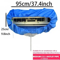 24000-36000 Btu 대형 에어컨 워터 커버 세트 클리너에 적합(워터 파이프 컨디셔너 포함) 방수 청소 키트, 단일