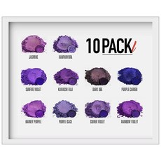 Eye CAND &y Pigments 퍼플 미카 안료 파우더 세트 L-에폭시 수지 아트용 운모 - 목공 화장품 등급 배쓰밤 버라이어티 팩 50g 무독성 피부 안전 201953, EYE 아이 CAND &y Pigments 퍼플 미카