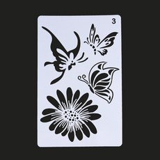 A50-0009 簍空模板 蝶古巴特DIY 塗鴉繪畫模版, 1個