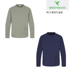 [웨스트우드] 여성 포켓 우븐 라운드티셔츠 WP1WCTR406 NC수원터미널