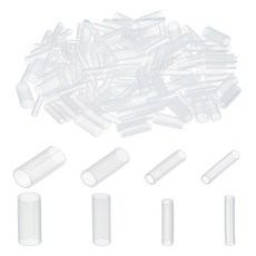 120개 4가지 스타일의 플라스틱 열수축 튜브 전선 케이블 슬리브 랩 튜브 투명 20x4~8.5mm 내경: 3.5~8mm