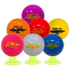 나사레 경기용 파크골프공 3피스 잔디에서 잘보이는 선명한 파크공 1개 노랑/보라/빨강/오렌지/파랑/핑크/화이트 택1, 노랑