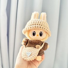 라부부 인형옷 팝마트 Labubu 인형 의상세트 (인형 미포함) MD024, 베이지 브라운