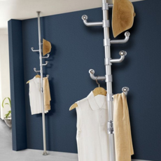 폴 행거 수납식 조립식 옷걸이 고정식 행거 스틸 원룸 천장