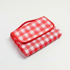 방수 캠핑 매트 야외 담요 해변 텐트 바닥 패드 하이킹 여행용 방습, 1개, 16. 빨간색과 흰색 그리드 100*150 (2~3명이