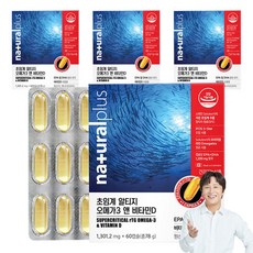 내츄럴플러스 초임계 알티지 오메가3 비타민D, 60정, 4개