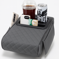 블루홀스 차량용 팔걸이 콘솔쿠션, 1개, 쉐도우 그레이