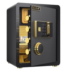 PYHO 디럭스스마트 금고 소형45cm 전강 가정용 지문전자비밀번호 금고 사무실방범 a, 블랙 디럭스 금고