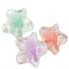 더블희 오로라 별 비즈 10p 키링재료, 오렌지