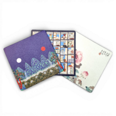 조선왕실 일월오봉도 정사각 마우스패드 한국 전통 민화 데스크 인테리어 소품, 2. 책가도, 포장없음