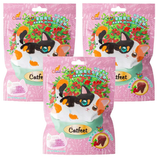 Catfeet 呼嚕愛乾淨蔓越莓化毛潔牙餅, 海鮮, 60g, 3包