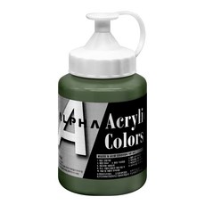 알파 미디엄바디 실버 아크릴 물감 전문가용 대용량 250ml, 955 OLIVE GREEN