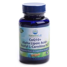 Nature's Lab 輔酶Q10&α-硫辛酸&乙酰左旋肉鹼素食膠囊, 60入, 1個