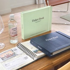 비온뒤 티켓북 하드커버 콘서트 전시회 영화 티켓 보관 정리 앨범, 블랙, 1개