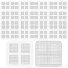 Qulkws30피스10.2cm4인치창문스크린수리패치키트 그레이자체접착메시패치수리키트 휴대용스크린테이프 캠핑 창문및문메시티어홀용텐트패치키트121687