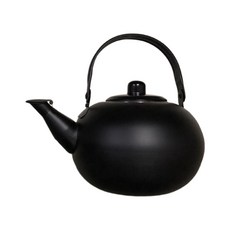 커피 티 냄비 물 주방 주방을위한 Infuser와 함께 스테인레스 스틸 찻 주전자, 검은색, 중간 사이즈, 1개