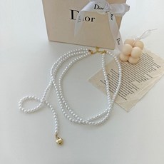 레이어진주목걸이 펄 롱 포인트 여성 주얼리 액세서리kty4+7Rnd