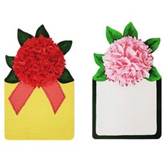 조앤안 우드 카네이션 엽서 카드 만들기 어버이날 스승의날 감사 카드, 1개, 카네이션우드엽서(빨강)