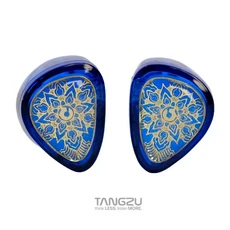 TANGZU Wan'er S.G II 10mm 다이나믹 드라이버(PET 다이어프램 포함) IEM 이어폰(3.5mm/4.4mm/Type-C 옵션, 04 Blue 3.5mm mic
