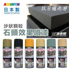 asahipen 日本石頭噴漆 沙質顆粒 抗日曬雨淋 堅硬不易刮落 不含甲醛及有害重金屬, 砂岩 #473