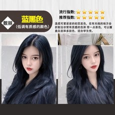 奶茶灰棕 染髮劑, 藍黑色【蓋白髮】,一盒裝, 1個